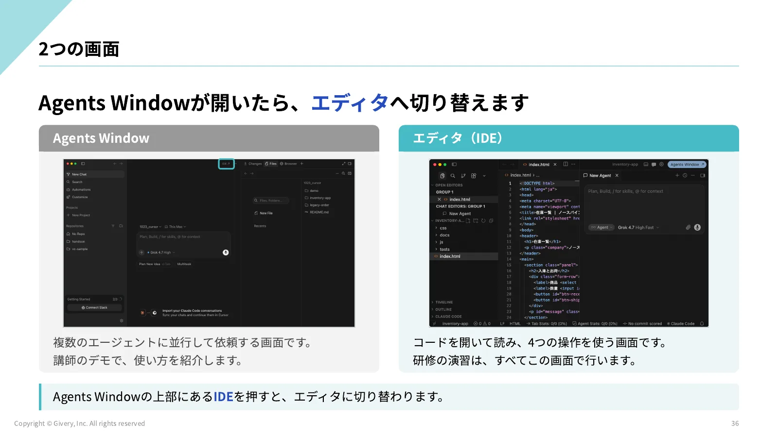 36ページ 2つの画面