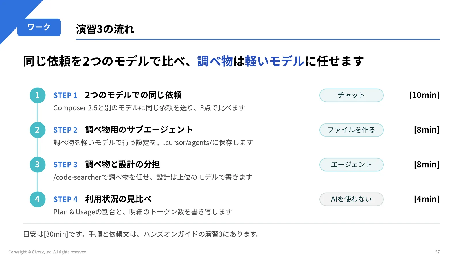67ページ 演習3の流れ