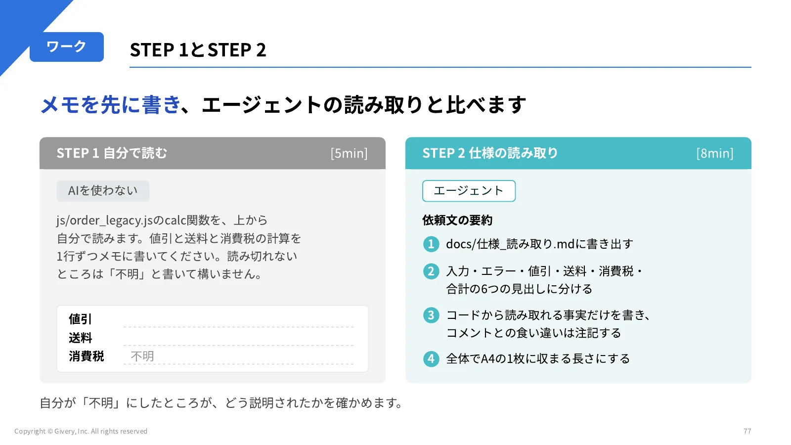 77ページ STEP 1とSTEP 2